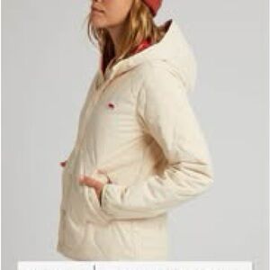 Burton Women's Cream Hooded Puffer Jacket